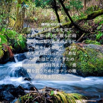 Picture 04 - 創世記 42:7 JPN - ヨセフは兄弟たちを見て、それと知 - Bible Verse Picture