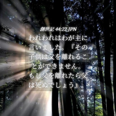 Picture 04 - 創世記 44:22 JPN - われわれはわが主に言いました。『 - Bible Verse Picture