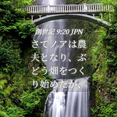 Picture 04 - 創世記 9:20 JPN - さてノアは農夫となり、ぶどう畑を - Bible Verse Picture
