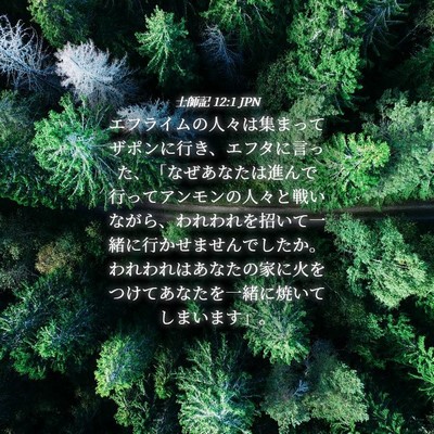Picture 04 - 士師記 12:1 JPN - エフライムの人々は集まってザポン - Bible Verse Picture