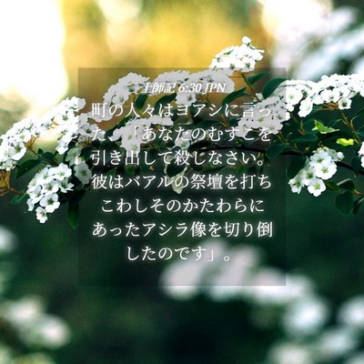 Picture 04 - 士師記 6:30 JPN - 町の人々はヨアシに言った、「あな - Bible Verse Picture