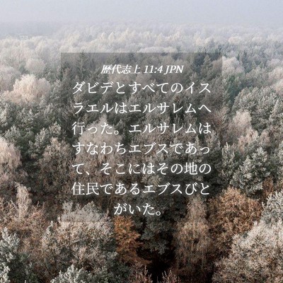 Picture 04 - 歴代志上 11:4 JPN - ダビデとすべてのイスラエルはエル - Bible Verse Picture