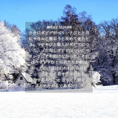 Picture 04 - 歴代志上 12:19 JPN - さきにダビデがペリシテびとと共に - Bible Verse Picture
