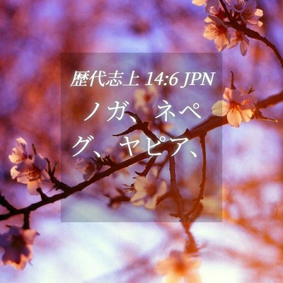 Picture 04 - 歴代志上 14:6 JPN - ノガ、ネペグ、ヤピア、 - Bible Verse Picture