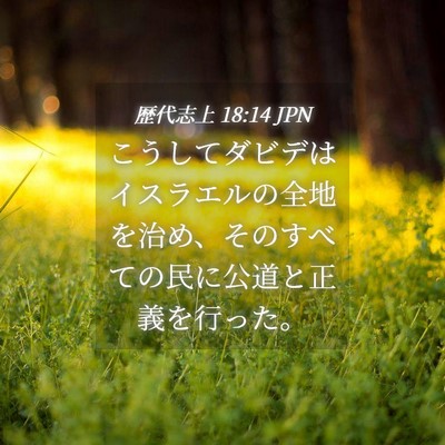 Picture 04 - 歴代志上 18:14 JPN - こうしてダビデはイスラエルの全地 - Bible Verse Picture