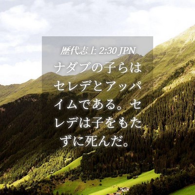 Picture 04 - 歴代志上 2:30 JPN - ナダブの子らはセレデとアッパイム - Bible Verse Picture