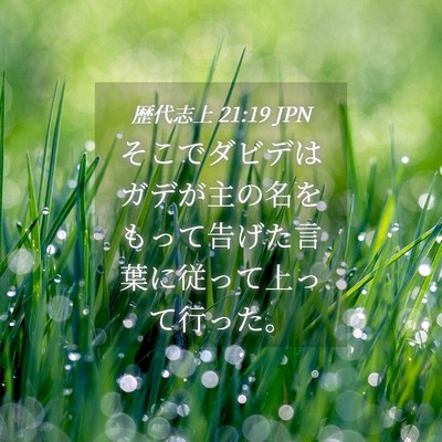 Picture 04 - 歴代志上 21:19 JPN - そこでダビデはガデが主の名をもっ - Bible Verse Picture