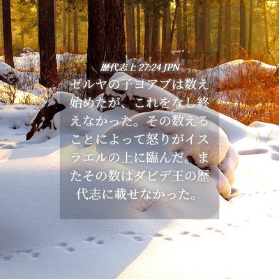 Picture 04 - 歴代志上 27:24 JPN - ゼルヤの子ヨアブは数え始めたが、 - Bible Verse Picture