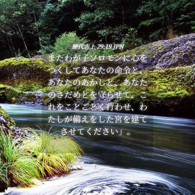 Picture 04 - 歴代志上 29:19 JPN - またわが子ソロモンに心をつくして - Bible Verse Picture
