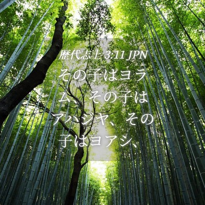 Picture 04 - 歴代志上 3:11 JPN - その子はヨラム、その子はアハジヤ - Bible Verse Picture