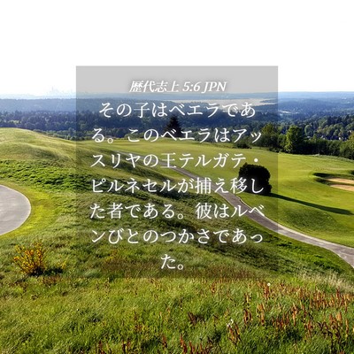 Picture 04 - 歴代志上 5:6 JPN - その子はベエラである。このベエラ - Bible Verse Picture