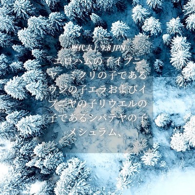 Picture 04 - 歴代志上 9:8 JPN - エロハムの子イブニヤ、ミクリの子 - Bible Verse Picture