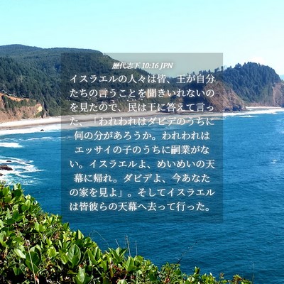 Picture 04 - 歴代志下 10:16 JPN - イスラエルの人々は皆、王が自分た - Bible Verse Picture