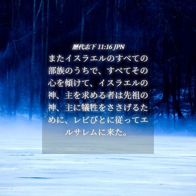Picture 04 - 歴代志下 11:16 JPN - またイスラエルのすべての部族のう - Bible Verse Picture