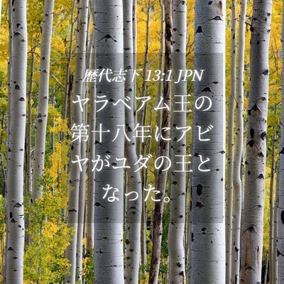Picture 04 - 歴代志下 13:1 JPN - ヤラベアム王の第十八年にアビヤが - Bible Verse Picture