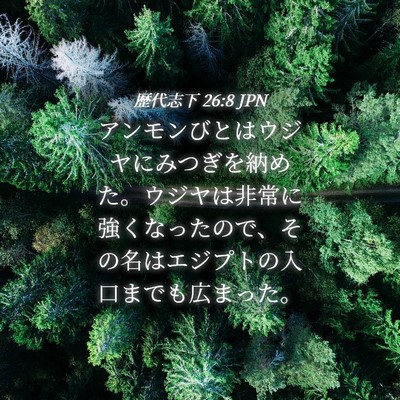Picture 04 - 歴代志下 26:8 JPN - アンモンびとはウジヤにみつぎを納 - Bible Verse Picture