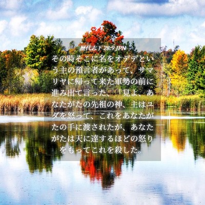 Picture 04 - 歴代志下 28:9 JPN - その時そこに名をオデデという主の - Bible Verse Picture