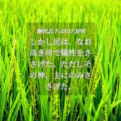 Picture 04 - 歴代志下 33:17 JPN - しかし民は、なお高き所で犠牲をさ - Bible Verse Picture