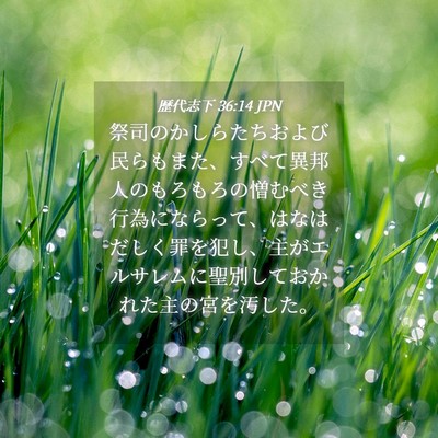 Picture 04 - 歴代志下 36:14 JPN - 祭司のかしらたちおよび民らもまた - Bible Verse Picture