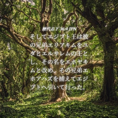 Picture 04 - 歴代志下 36:4 JPN - そしてエジプト王は彼の兄弟エリア - Bible Verse Picture