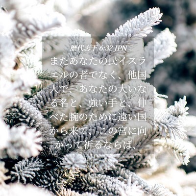 Picture 04 - 歴代志下 6:32 JPN - またあなたの民イスラエルの者でな - Bible Verse Picture