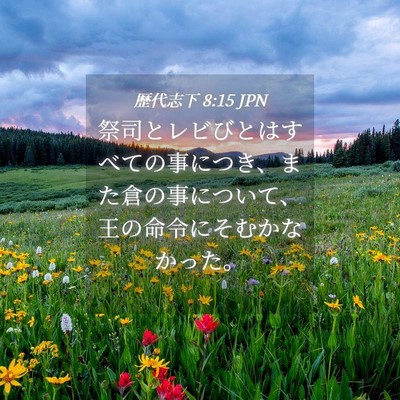 Picture 04 - 歴代志下 8:15 JPN - 祭司とレビびとはすべての事につき - Bible Verse Picture