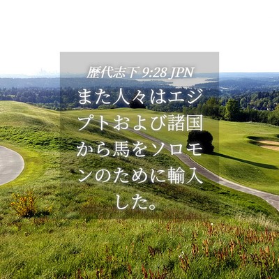 Picture 04 - 歴代志下 9:28 JPN - また人々はエジプトおよび諸国から - Bible Verse Picture