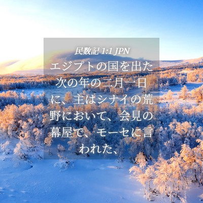 Picture 04 - 民数記 1:1 JPN - エジプトの国を出た次の年の二月一 - Bible Verse Picture