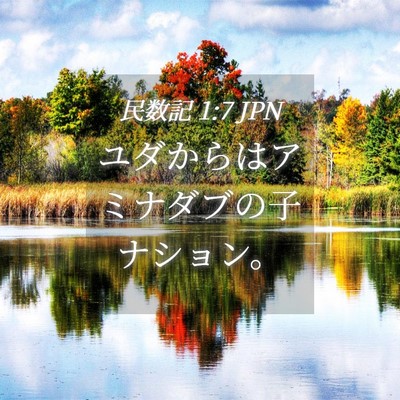 Picture 04 - 民数記 1:7 JPN - ユダからはアミナダブの子ナション - Bible Verse Picture