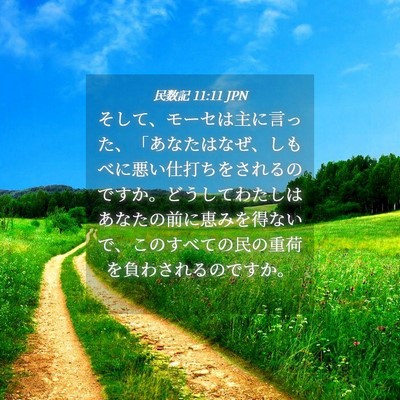 Picture 04 - 民数記 11:11 JPN - そして、モーセは主に言った、「あ - Bible Verse Picture