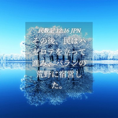 Picture 04 - 民数記 12:16 JPN - その後、民はハゼロテを立って進み - Bible Verse Picture