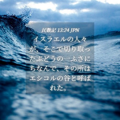 Picture 04 - 民数記 13:24 JPN - イスラエルの人々が、そこで切り取 - Bible Verse Picture