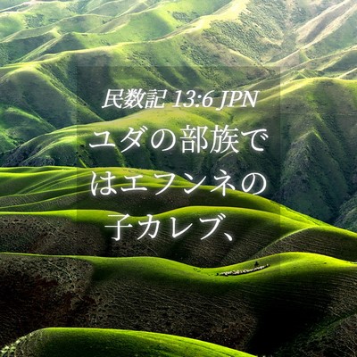 Picture 04 - 民数記 13:6 JPN - ユダの部族ではエフンネの子カレブ - Bible Verse Picture
