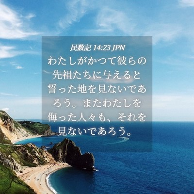 Picture 04 - 民数記 14:23 JPN - わたしがかつて彼らの先祖たちに与 - Bible Verse Picture