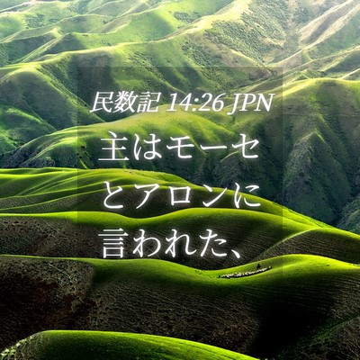 Picture 04 - 民数記 14:26 JPN - 主はモーセとアロンに言われた、 - Bible Verse Picture