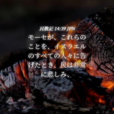 Picture 04 - 民数記 14:39 JPN - モーセが、これらのことを、イスラ - Bible Verse Picture