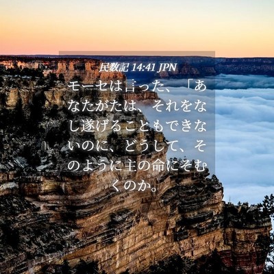 Picture 04 - 民数記 14:41 JPN - モーセは言った、「あなたがたは、 - Bible Verse Picture