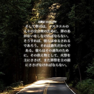 Picture 04 - 民数記 15:25 JPN - そして祭司は、イスラエルの人々の - Bible Verse Picture