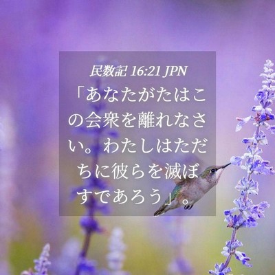 Picture 04 - 民数記 16:21 JPN - 「あなたがたはこの会衆を離れなさ - Bible Verse Picture