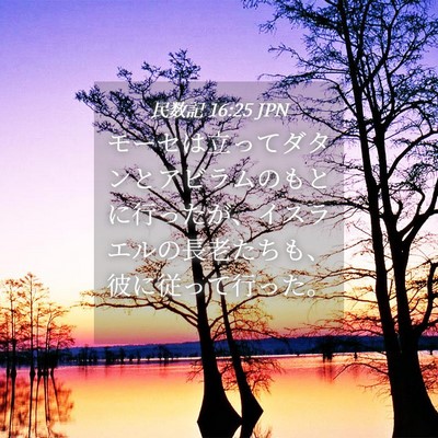 Picture 04 - 民数記 16:25 JPN - モーセは立ってダタンとアビラムの - Bible Verse Picture