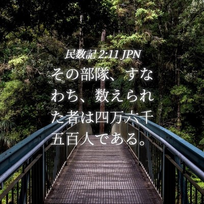 Picture 04 - 民数記 2:11 JPN - その部隊、すなわち、数えられた者 - Bible Verse Picture