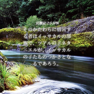 Picture 04 - 民数記 2:5 JPN - そのかたわらに宿営する者はイッサ - Bible Verse Picture