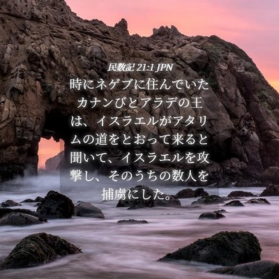 Picture 04 - 民数記 21:1 JPN - 時にネゲブに住んでいたカナンびと - Bible Verse Picture