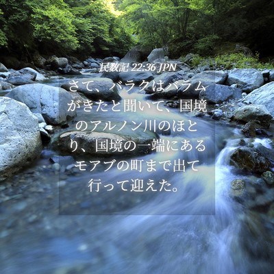 Picture 04 - 民数記 22:36 JPN - さて、バラクはバラムがきたと聞い - Bible Verse Picture