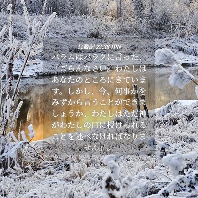 Picture 04 - 民数記 22:38 JPN - バラムはバラクに言った、「ごらん - Bible Verse Picture
