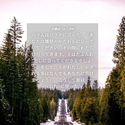 Picture 04 - 民数記 23:3 JPN - バラムはバラクに言った、「あなた - Bible Verse Picture