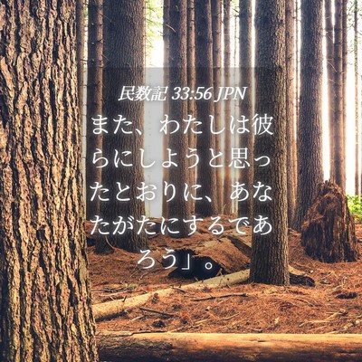 Picture 04 - 民数記 33:56 JPN - また、わたしは彼らにしようと思っ - Bible Verse Picture