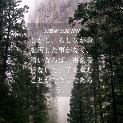 Picture 04 - 民数記 5:28 JPN - しかし、もし女が身を汚した事がな - Bible Verse Picture