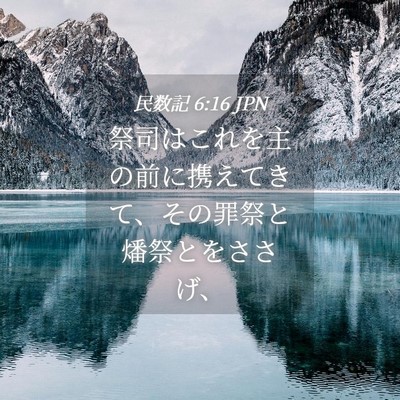 Picture 04 - 民数記 6:16 JPN - 祭司はこれを主の前に携えてきて、 - Bible Verse Picture