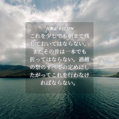 Picture 04 - 民数記 9:12 JPN - これを少しでも朝まで残しておいて - Bible Verse Picture